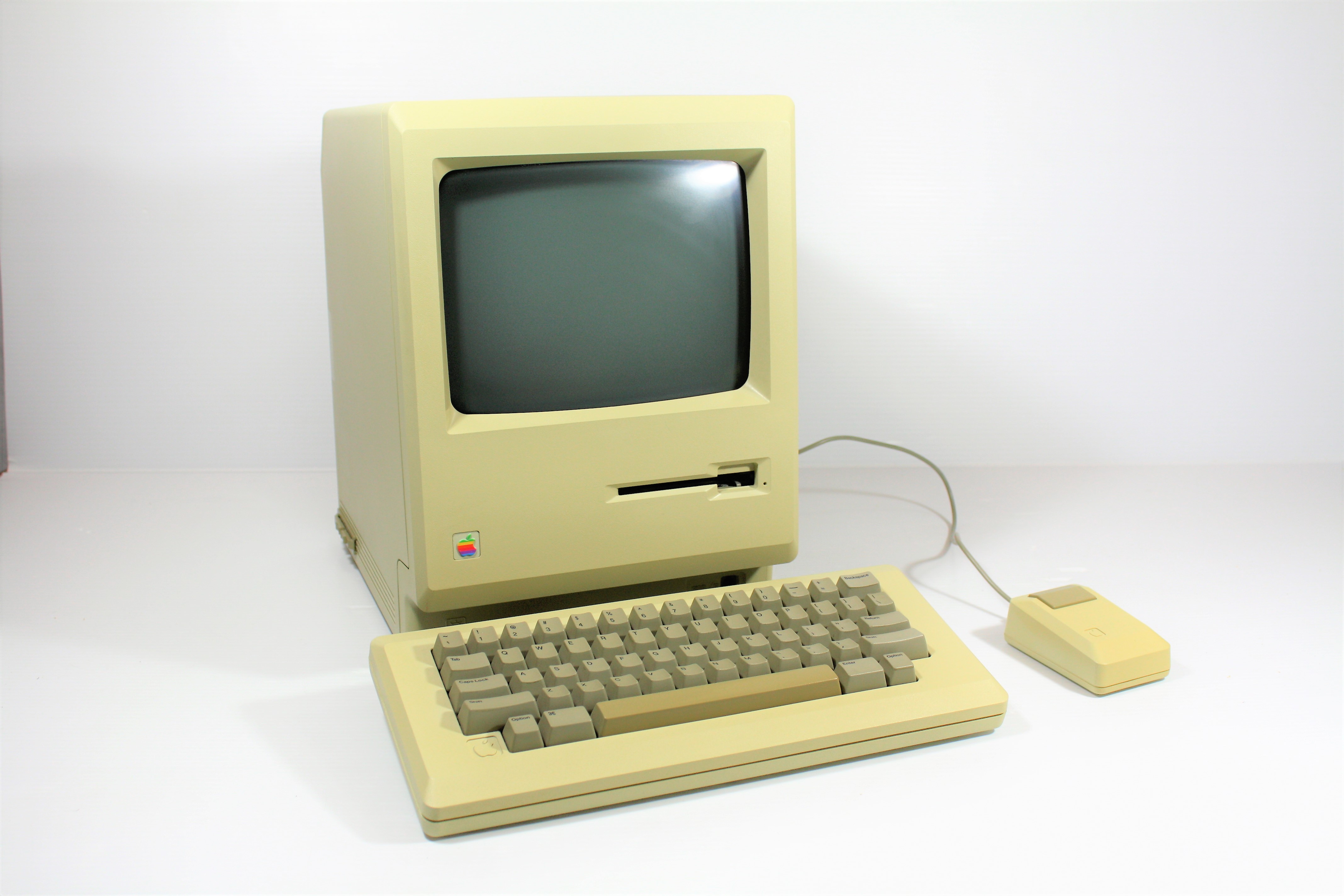 Apple Macintosh 128k upgraded with SCSI and extra memory